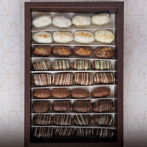 تمور فاخرة بحشوات شيف شوكليت المميزة